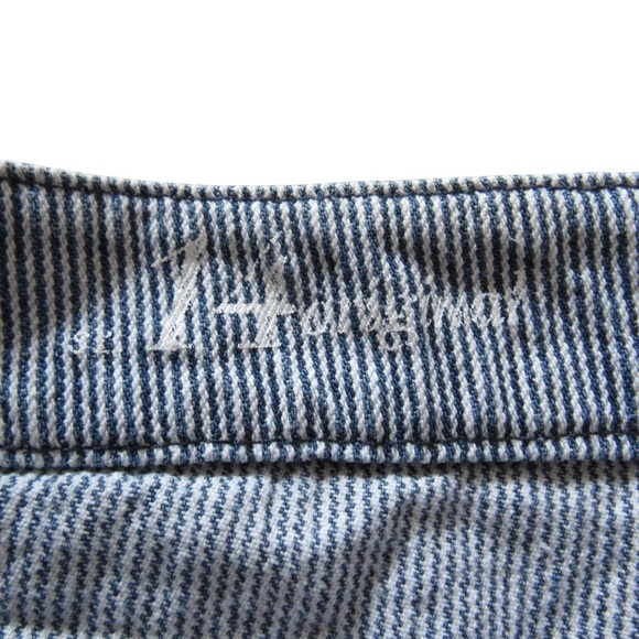 LOFT Blue White Striped Cotton Shorts 14 Soft Pockets Cuffed Nautical Coastal - Picture 8 of 8